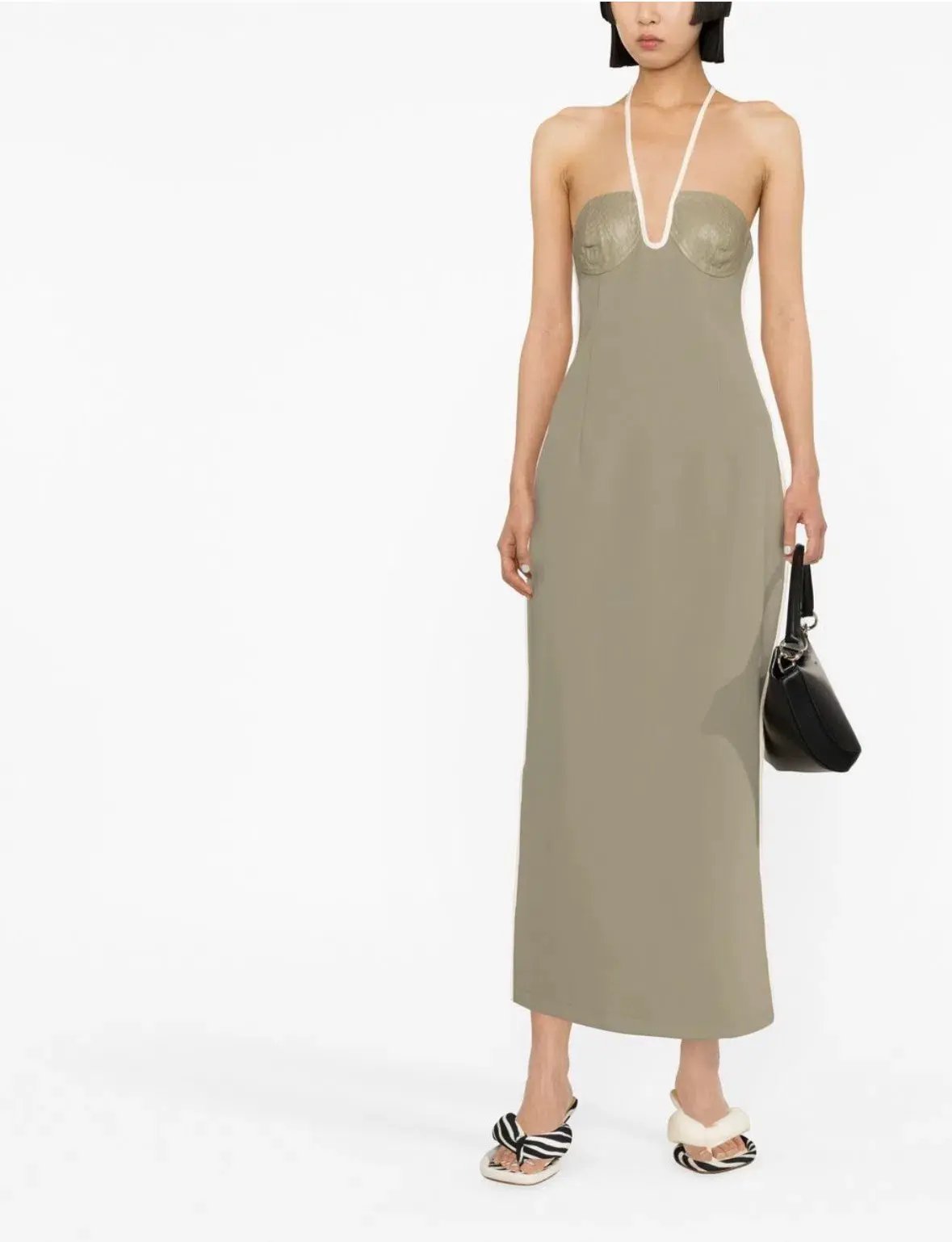 Paris Georgia Nassia Halter Dress Green Size S/ AU 8 photo 4
