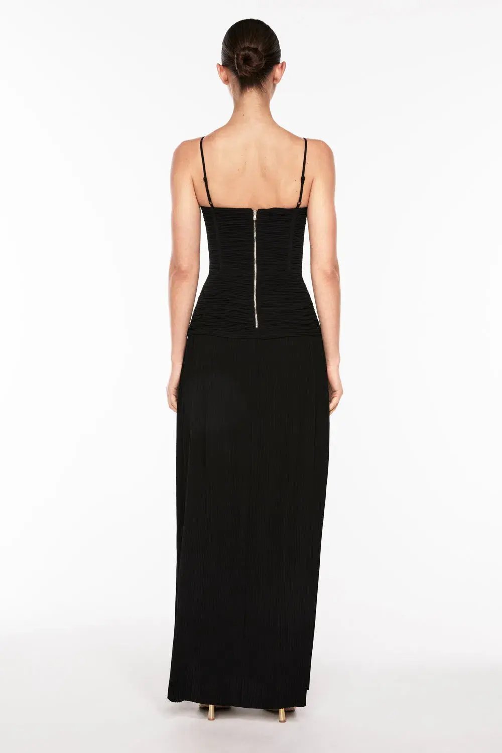Manning Cartell Double Time Pleat Dress in Black Size 10 photo 3