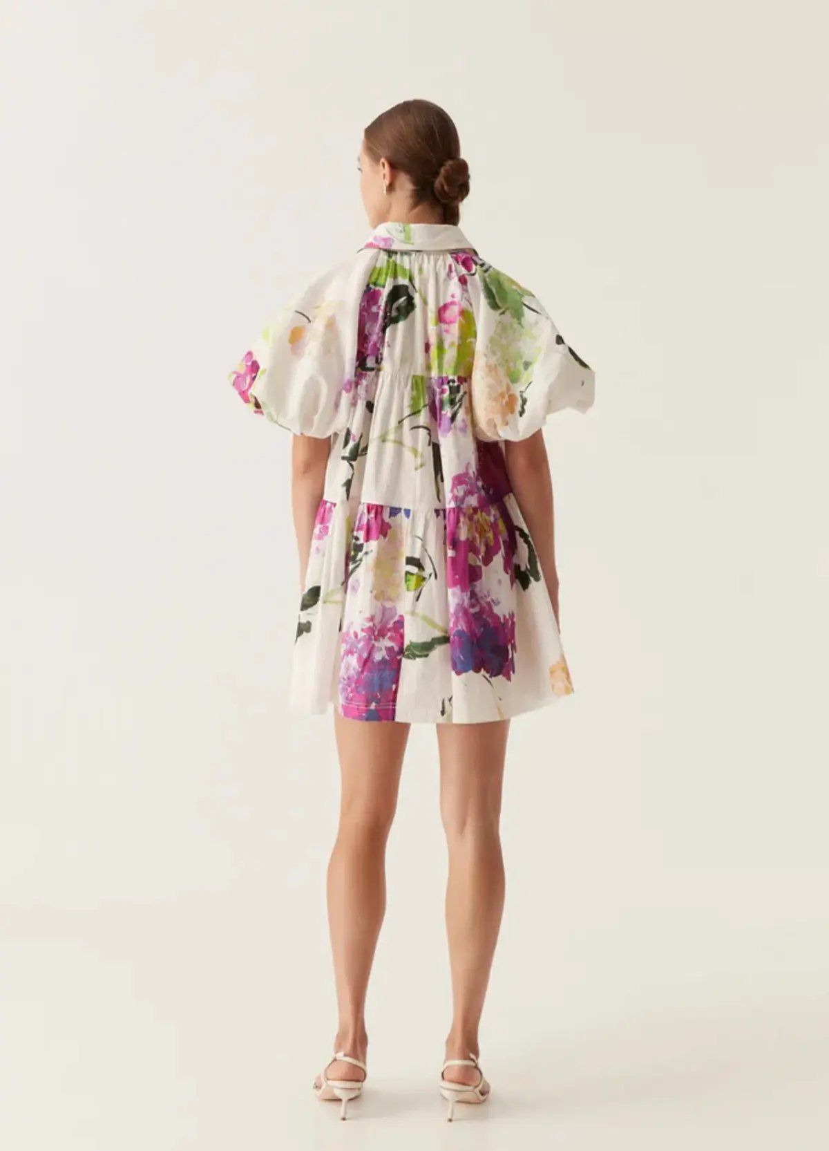 Aje Pablo Smock Mini Dress Floral Size 8 photo 3