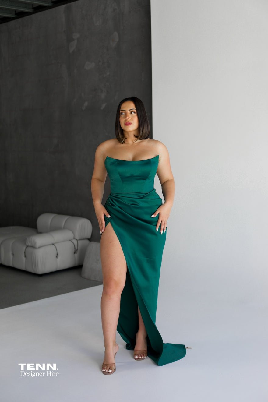 Lia Stublla Amity Gown - Deep Emerald photo 2