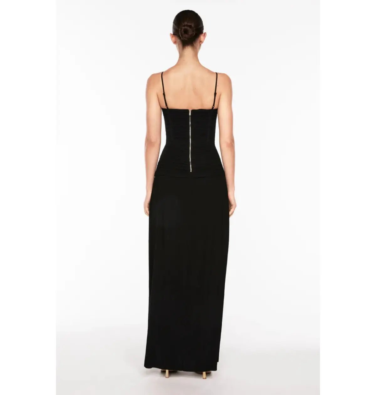 Manning Cartell Double Time Pleat Maxi Dress in Black Size AU 6 photo 4