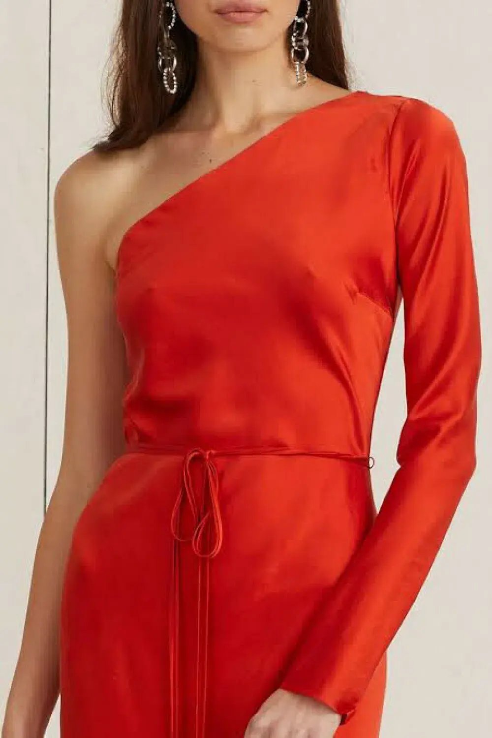 Bec & Bridge One Shoulder Midi Dress in Fire Orange Size 8 photo 2