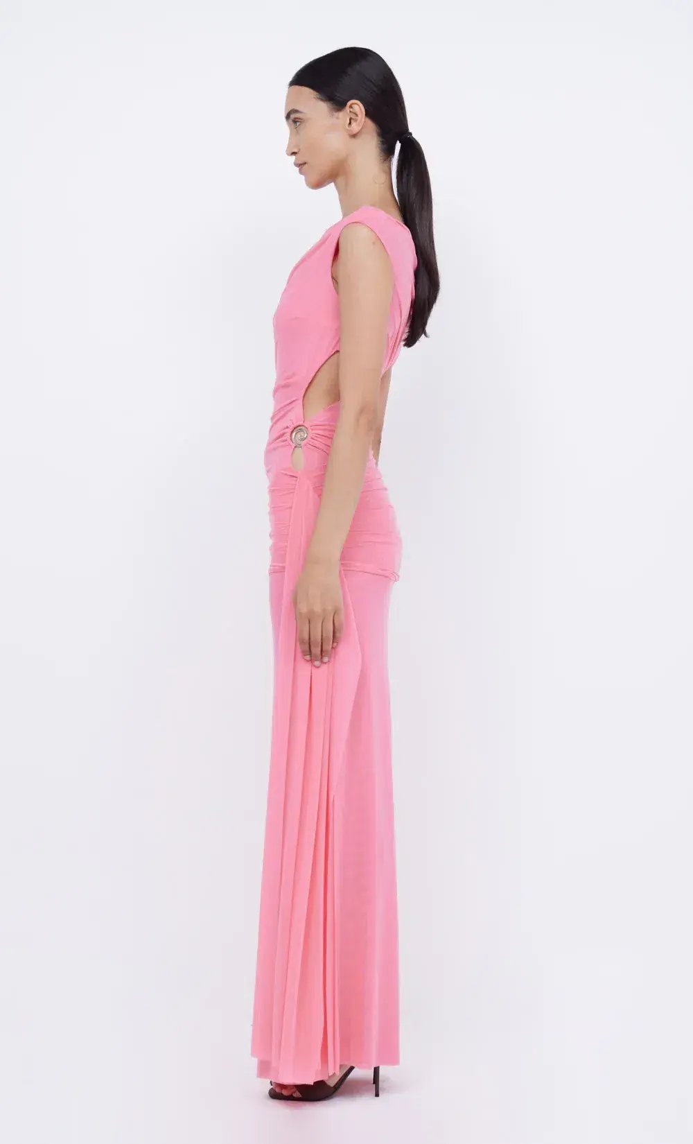 Bec & Bridge Kailani Asym Dress Grapefruit Pink Size 8 photo 5