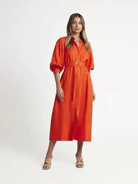Sheike Piper Dress  in Tangerine Size 16 photo 3