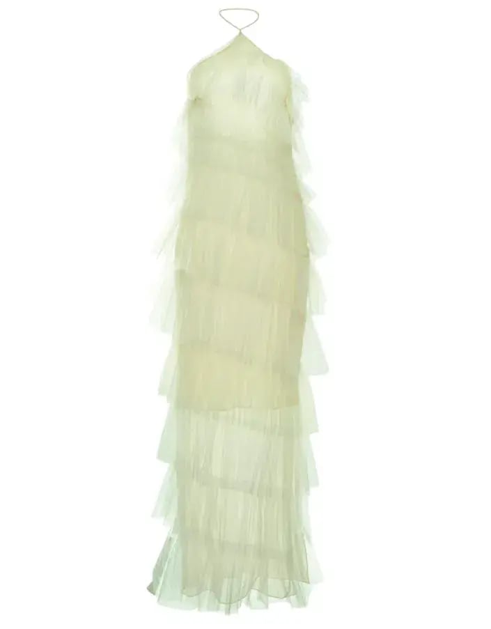 The Bar Henri Gown Pistachio Green Size 8 photo 4