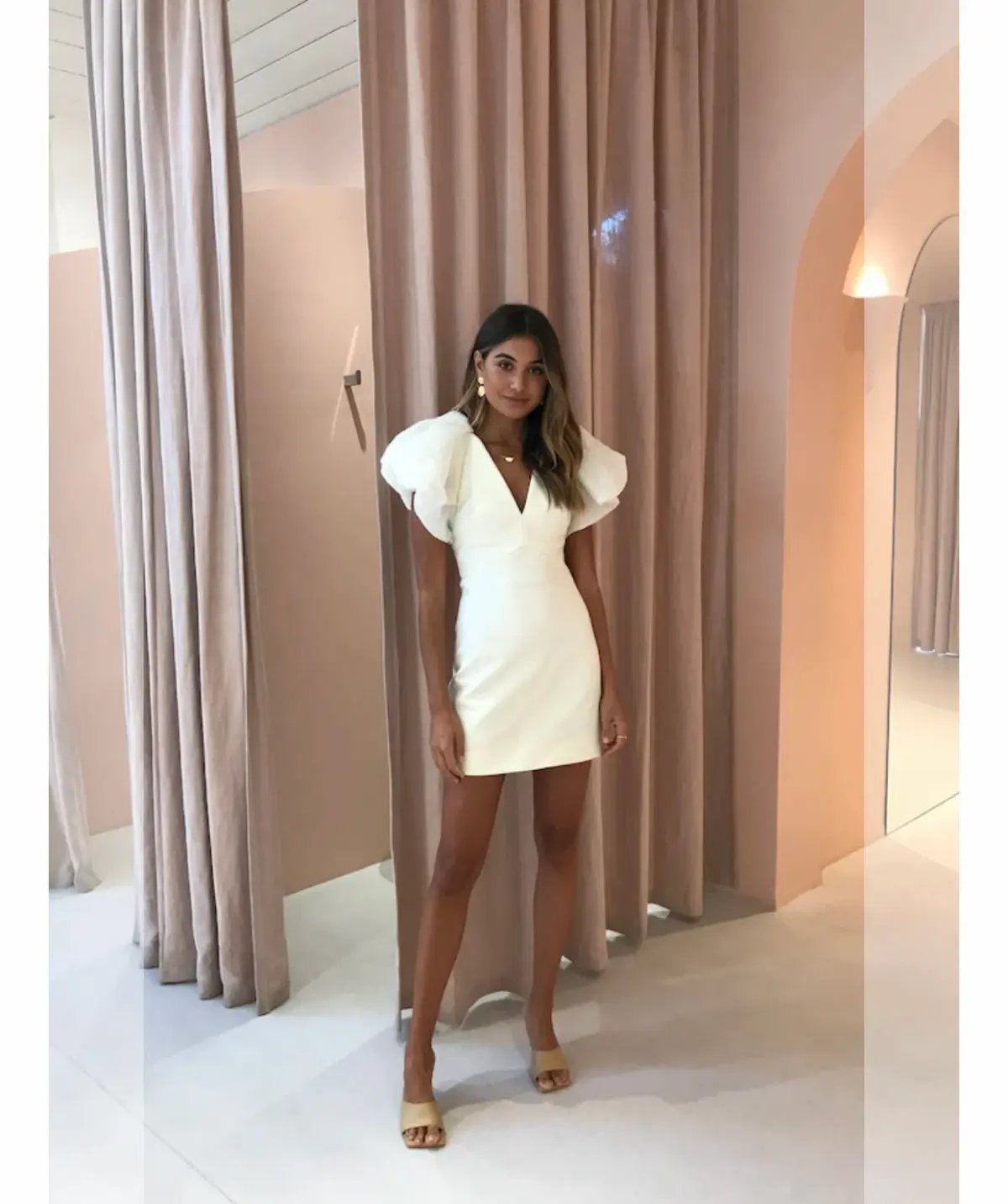Acler Raven Mini Dress in Ivory Size 6 photo 2