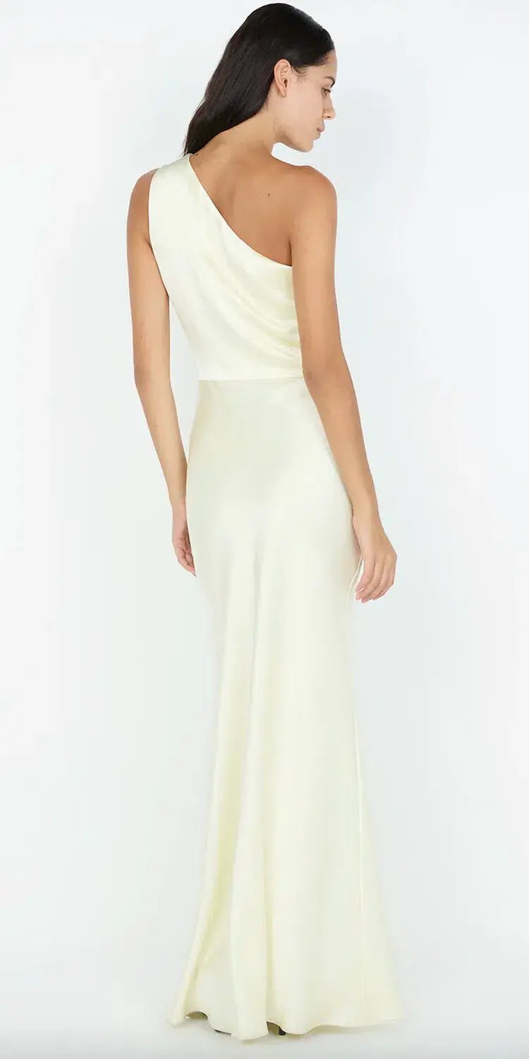 Bec & Bridge The Dreamer Asym Dress Ice Yellow Size 10 photo 2