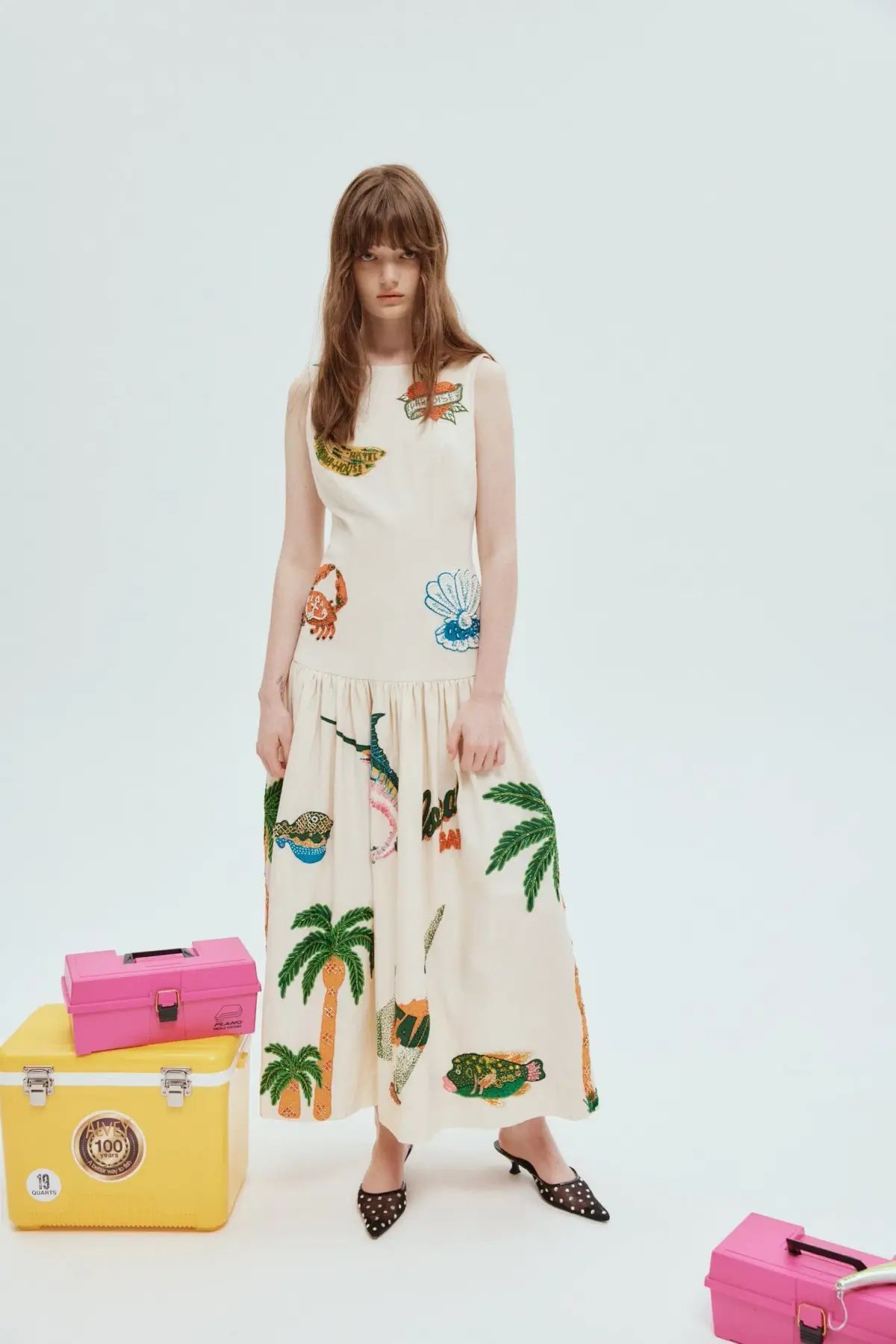 Alemais Clam Embroidered Gown Print Size 8 photo 6