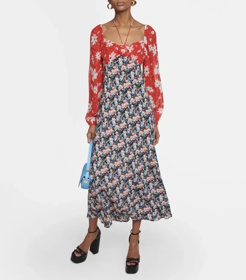 Rixo Jeanie Dress Multi Floral Size XXS / AU 6 photo 3