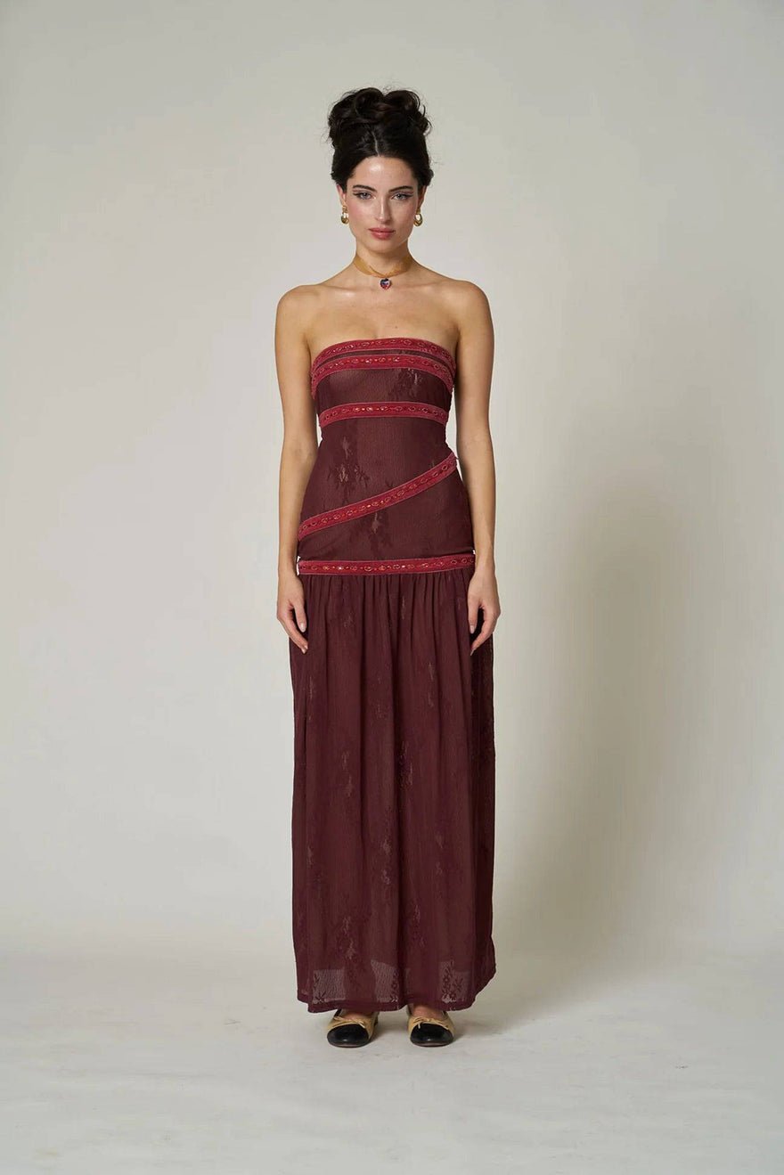 Fait Par Foutch Colette Dress in Bordeaux (Original Version) photo 3