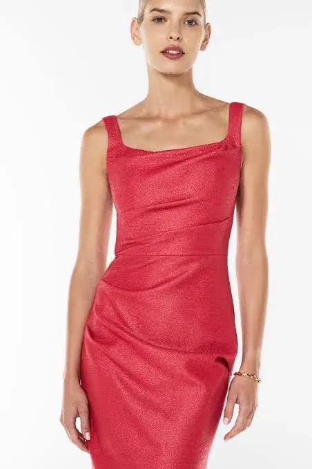 Manning Cartell Love Blossoms Raffia Midi Dress In Red Size 10 photo 2