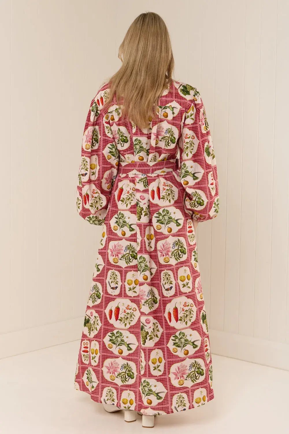Palm Noosa Noddy Shirt Dress Pink Citrus Tile Size AU 10 photo 4