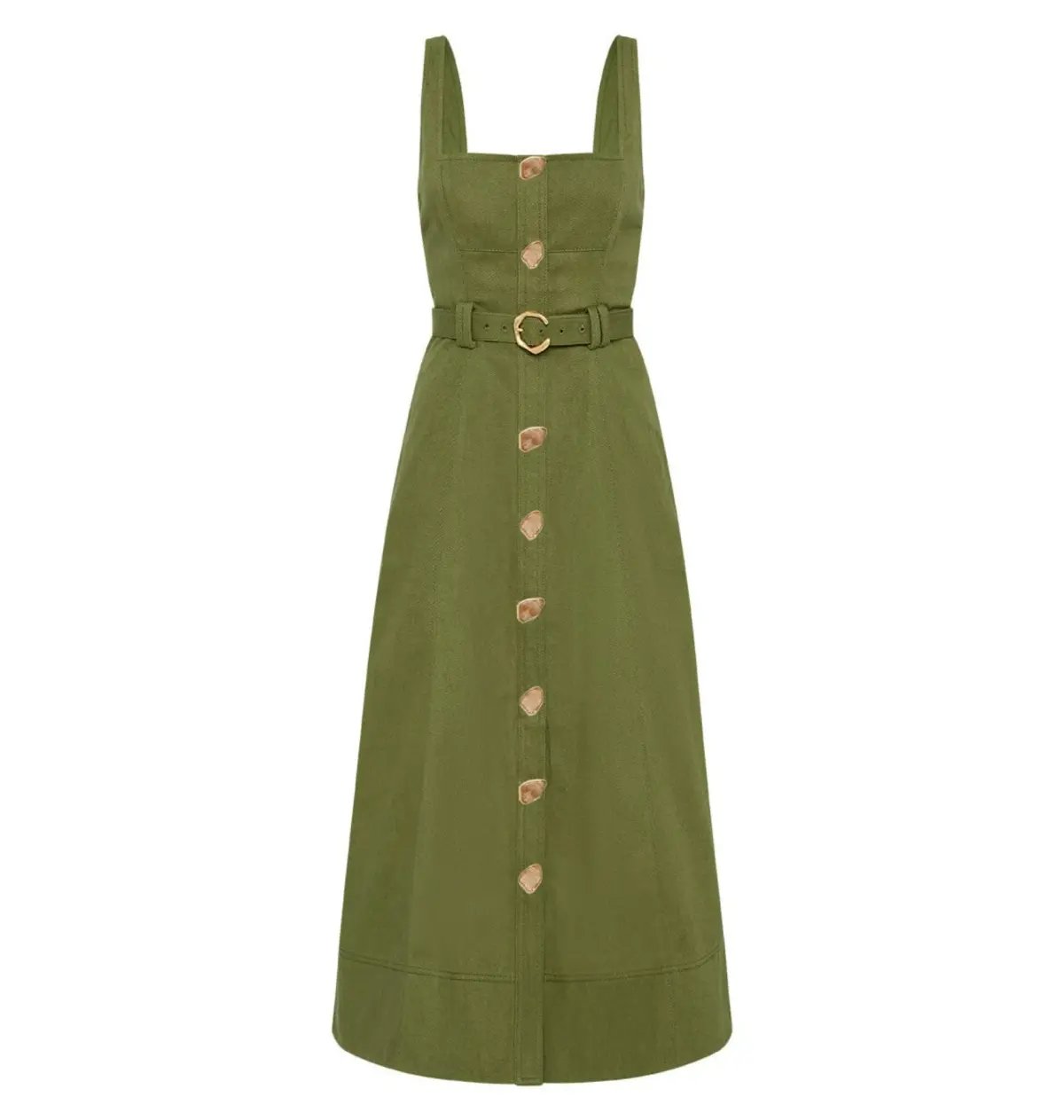 Aje Axle Utility Midi Dress in Palm Green Size AU 8 photo 5