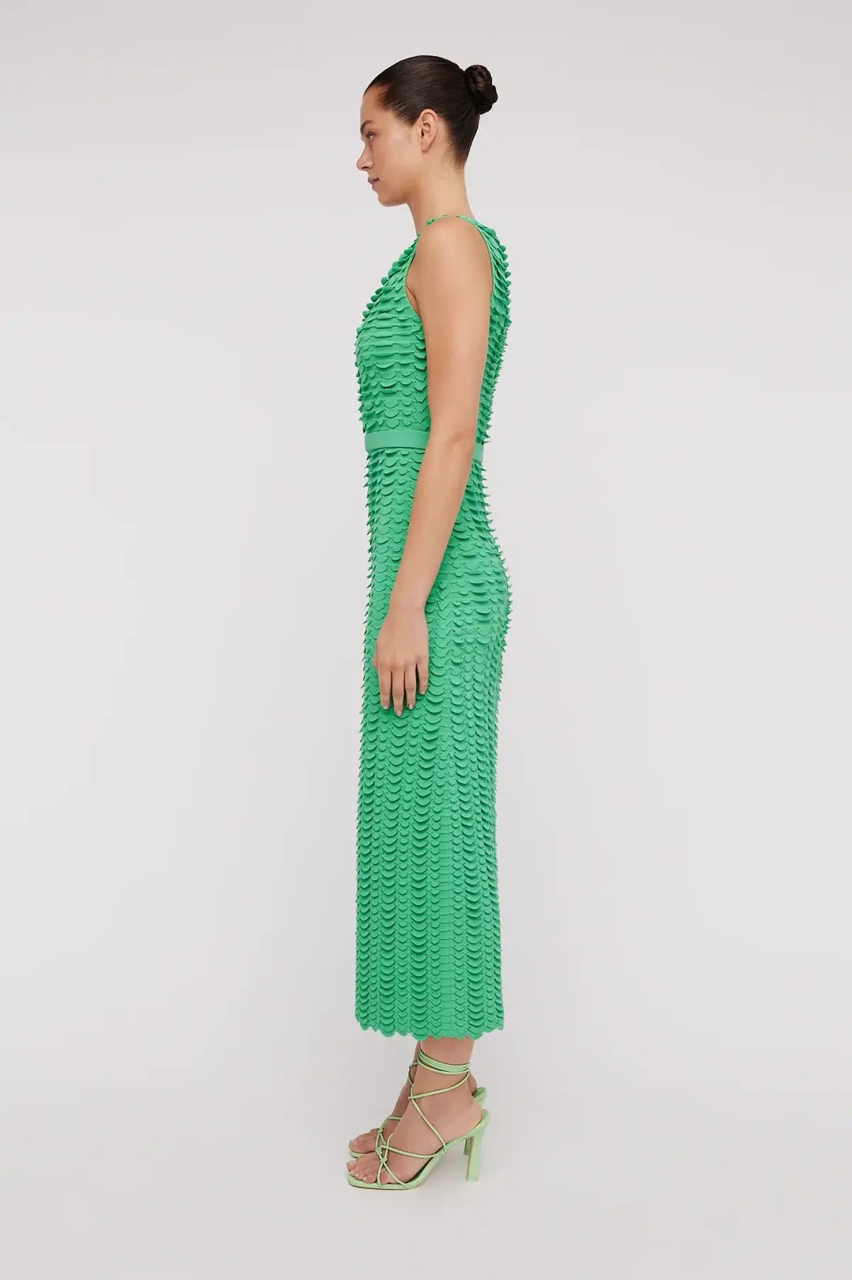 Scanlan Theodore Scallop Stitch Knit Dress Green Size M/ AU 10 photo 3