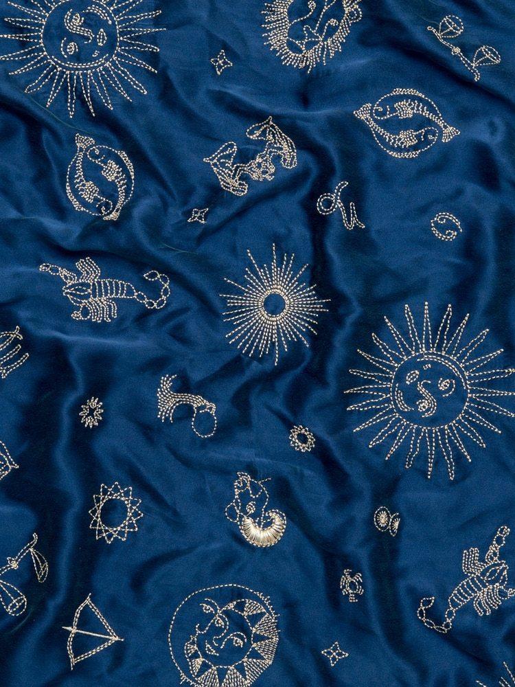 Realisation Par The 1996 Zodiac  Silk Slip Dress Blue Size 6 photo 5