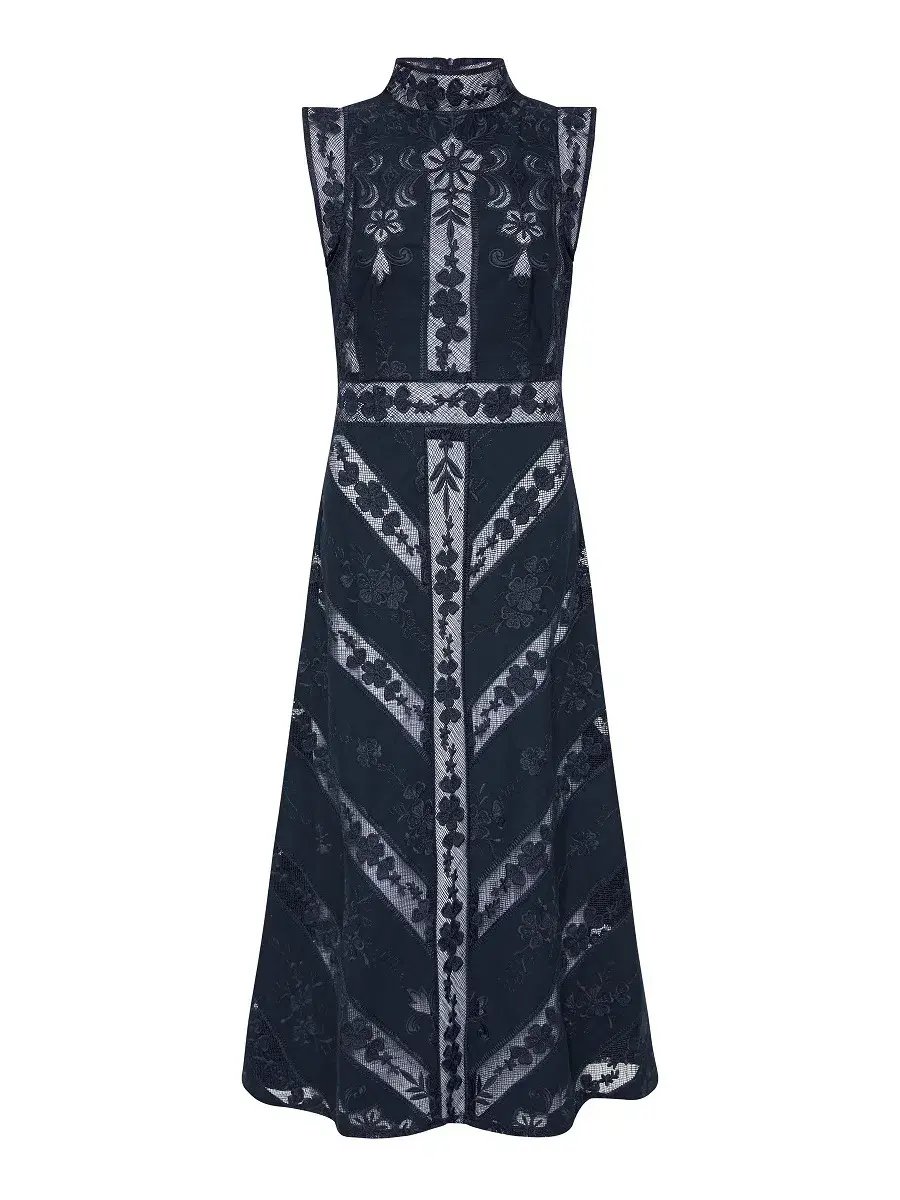 Moss and Spy Graceful Kristen Midi Dress Midnight Size AU 12 photo 2