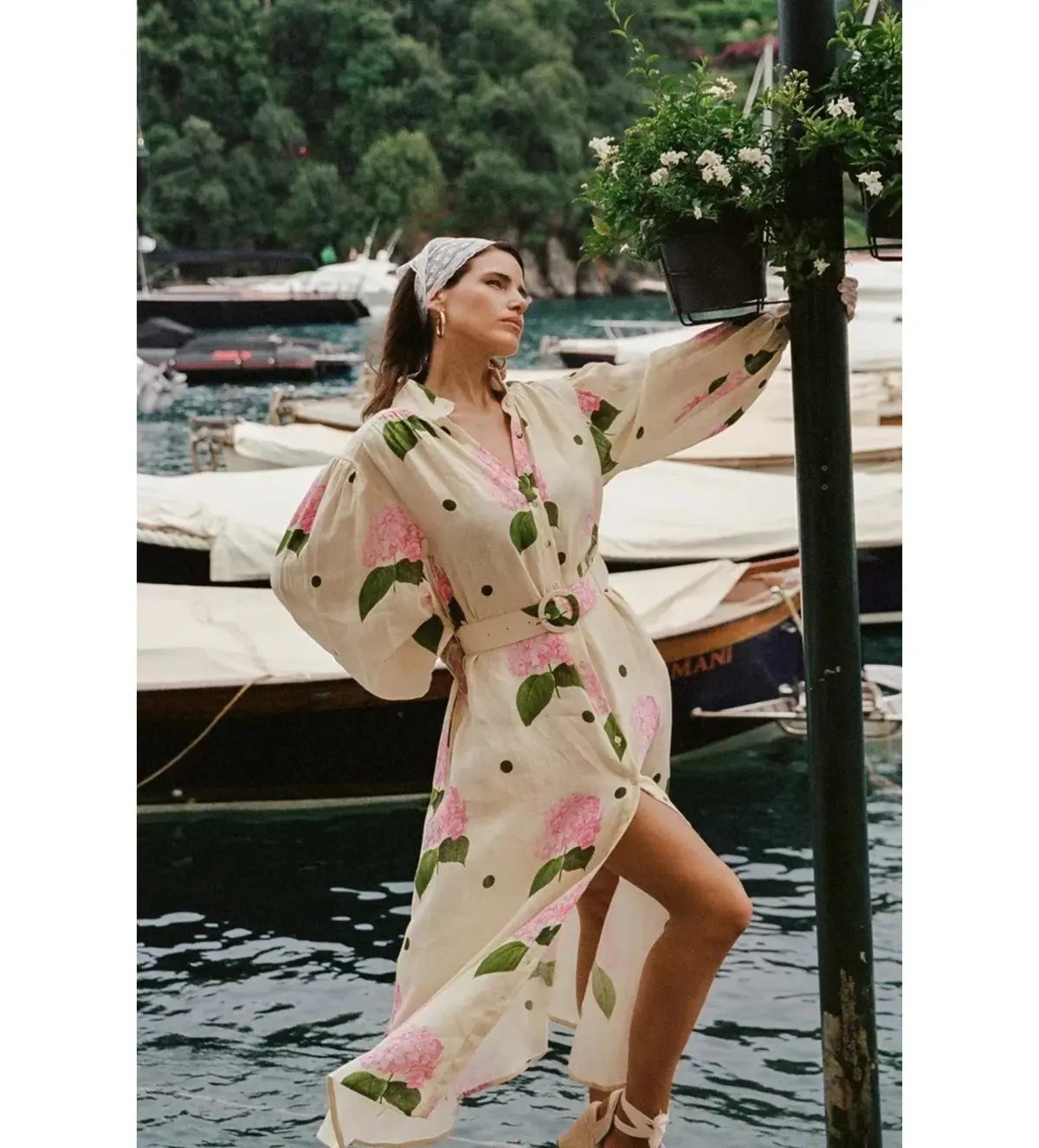Palm Noosa Noddy Maxi Dress Portofino Polka Dot Size AU 12 photo 2