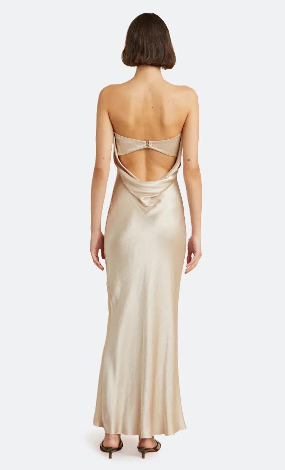 Bec & Bridge Moon Dance Strapless Dress in Sand Beige Size 8 photo 2