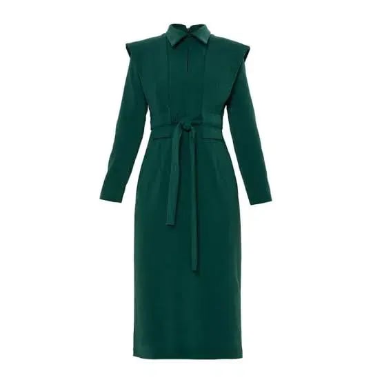Julia Allert Fashion Fitted Midi Dress Green Size 10 photo 3