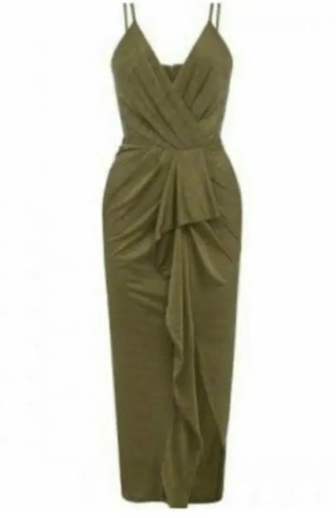 SHEIKE - Olive green cocktail dress - size 10 photo 2