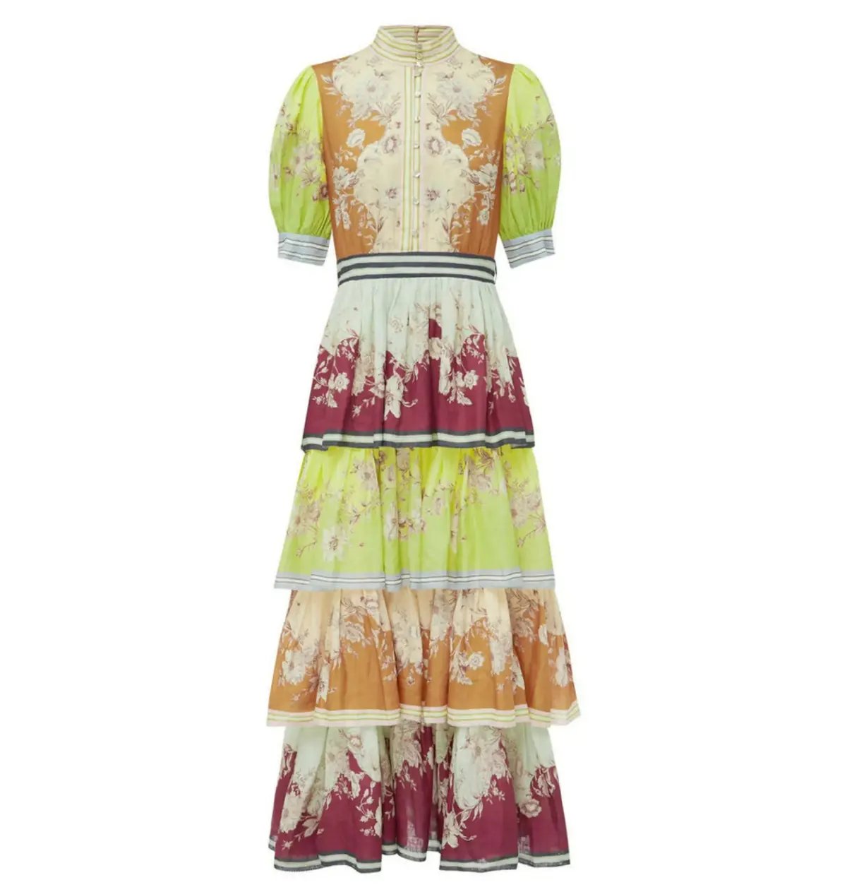 Alemais Marlow Frill Midi Dress Multi Size AU 14 photo 4