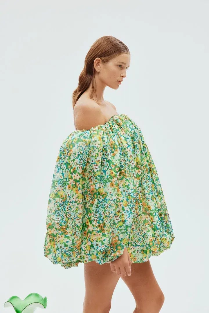 Alemais Francis Bubble Mini Dress Floral Size 6 photo 2