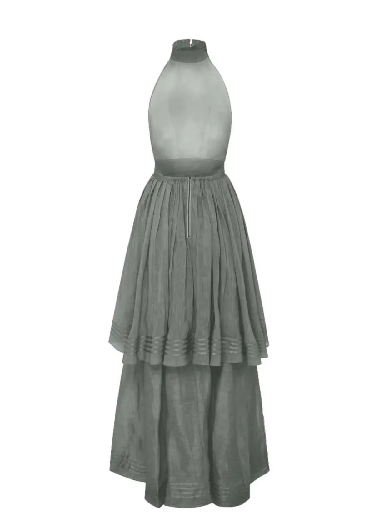 Aje Sienna Maxi Dress Grey Size 6 photo 2