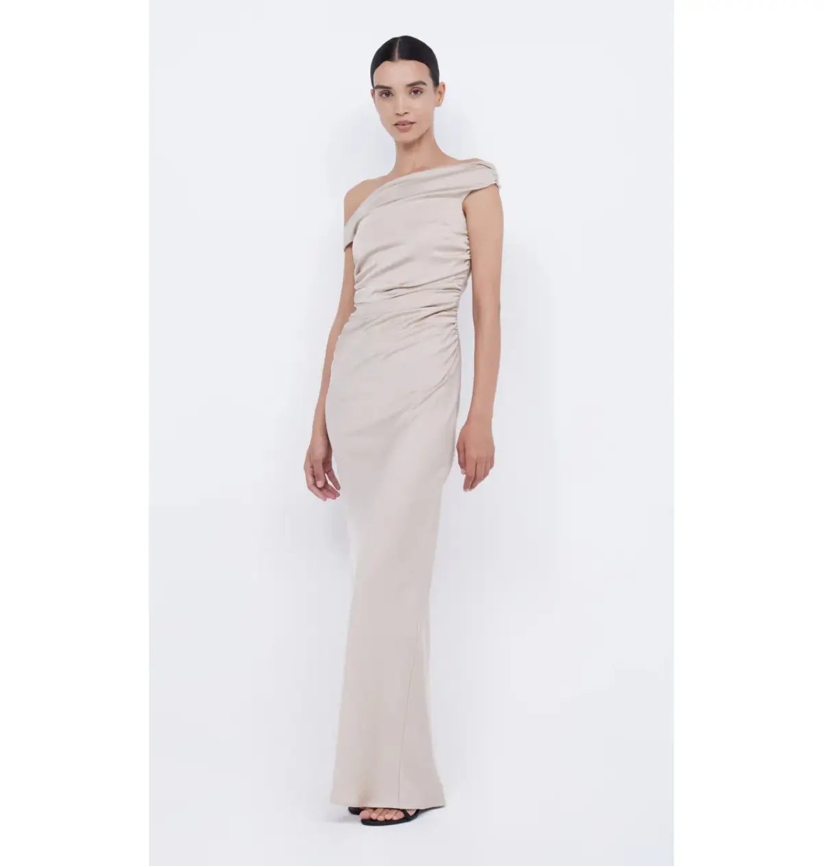 Bec & Bridge Eternity Off Shoulder Maxi Dress Sand Size AU 14 photo 2