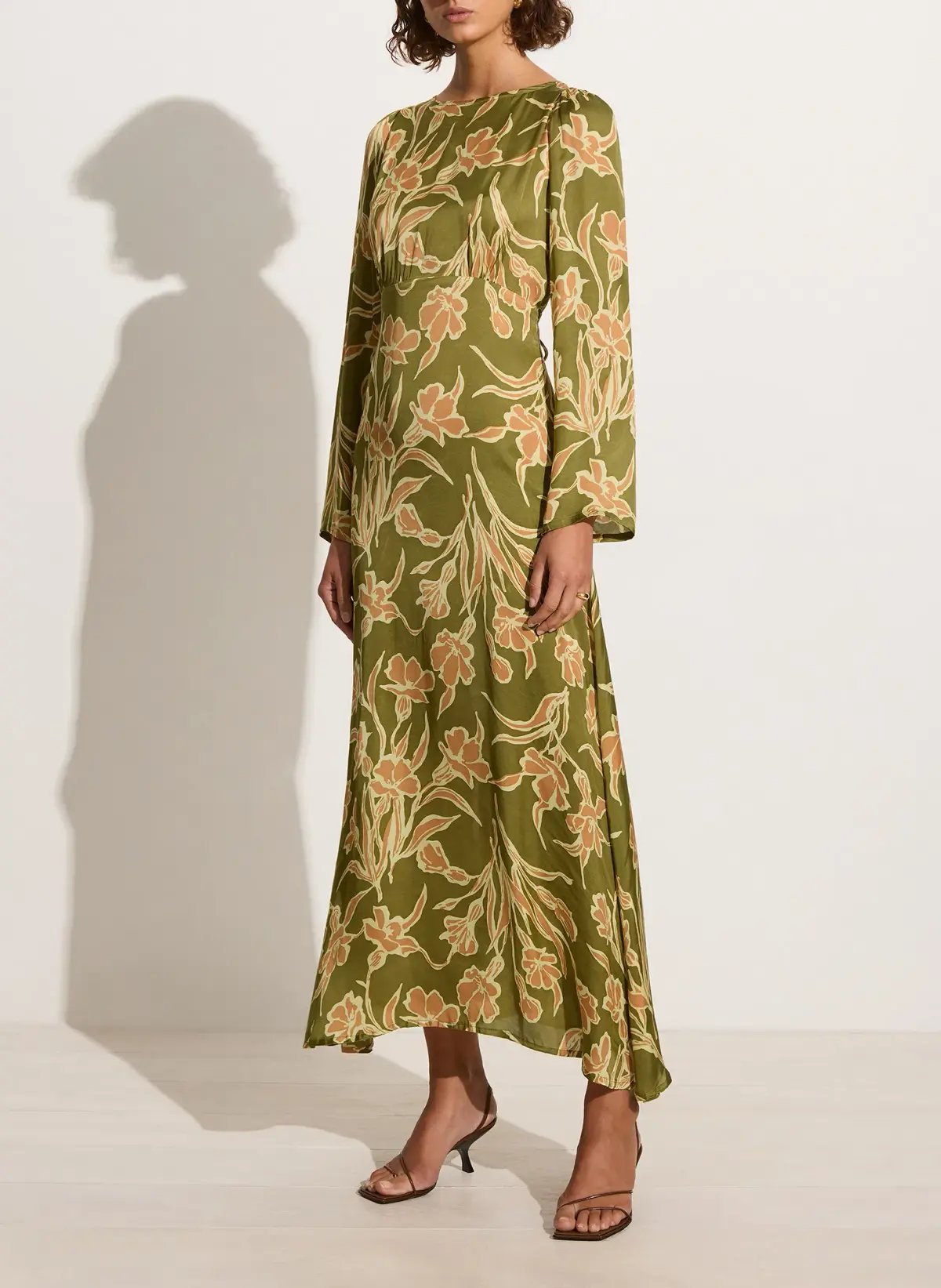 Faithfull Da Cova Maxi Green Floral Size 8 photo 5