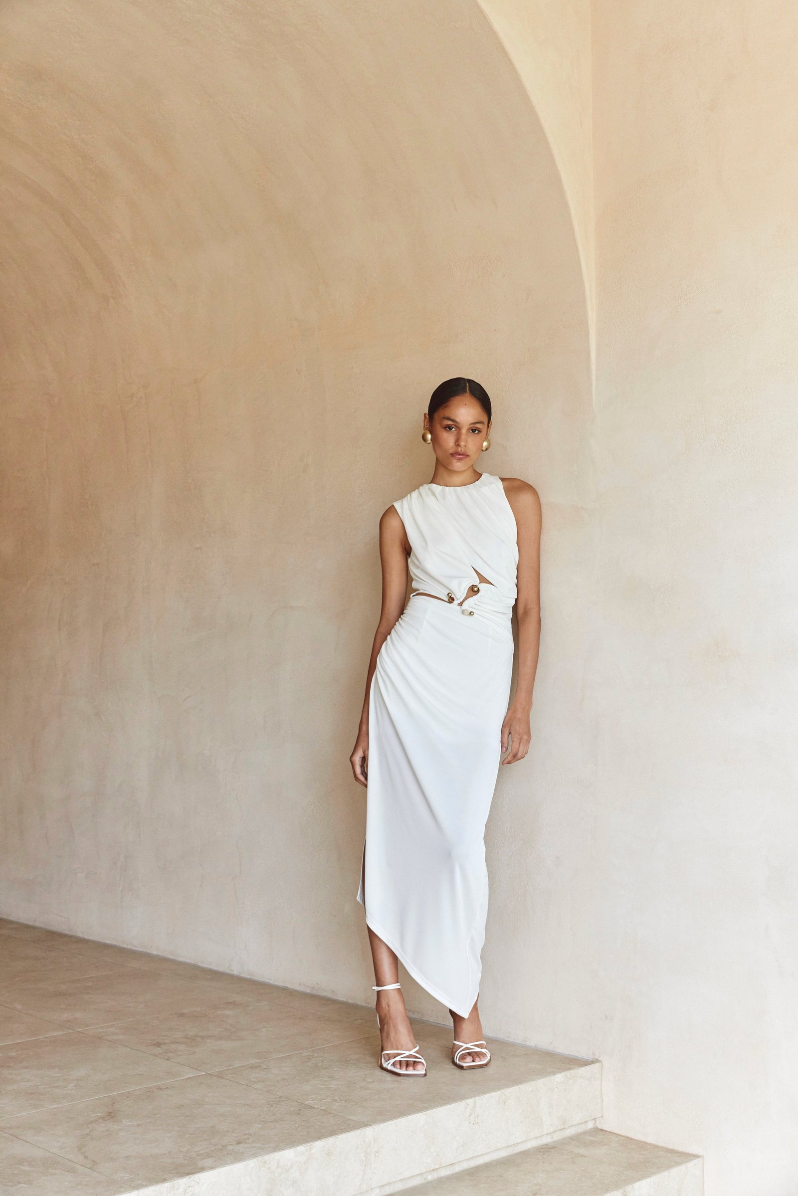 C/MEO COLLECTIVE ENTROPY DRESS - WHITE photo 3
