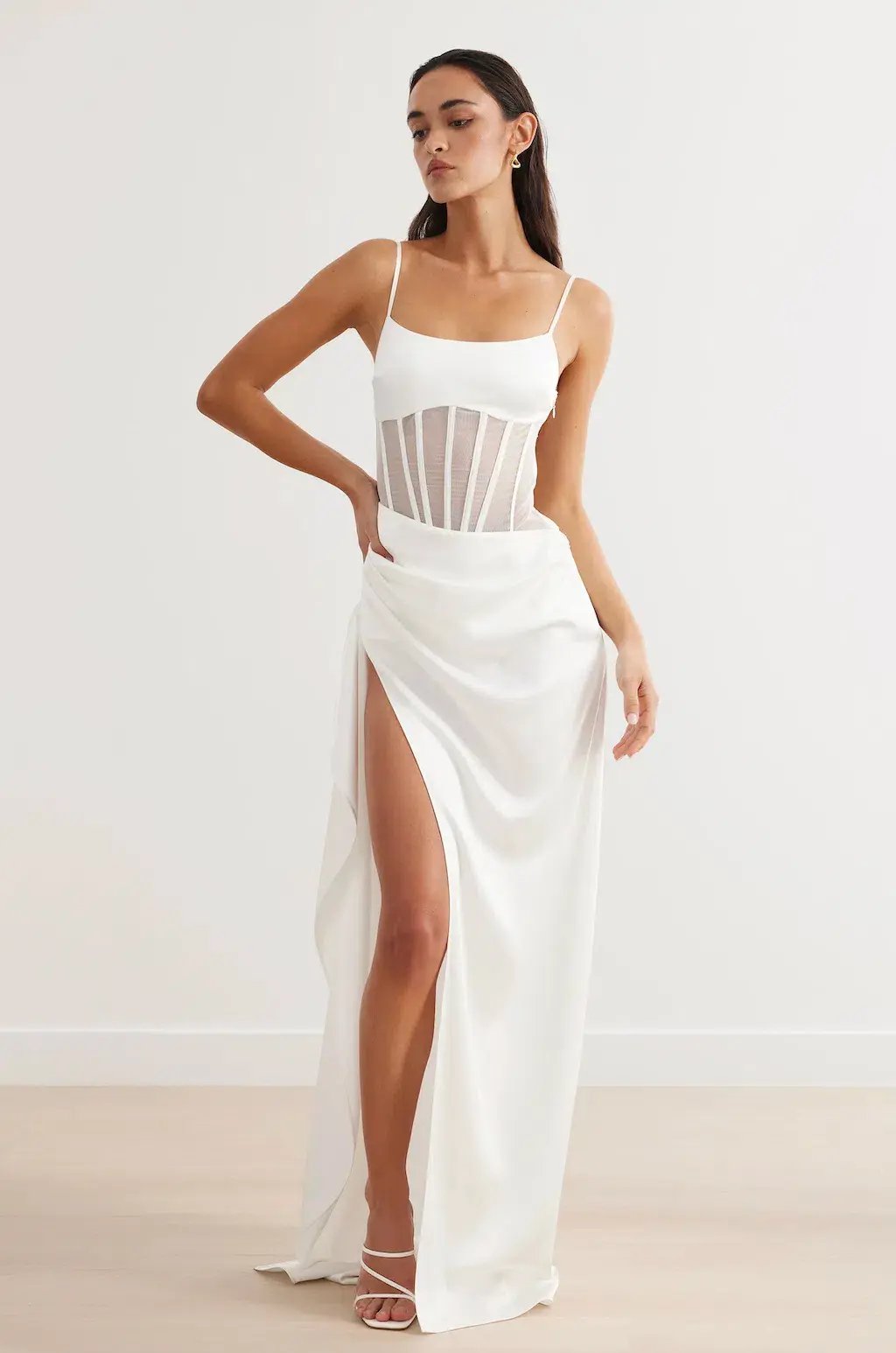 Studio Minc Studio Lexi Estelle Maxi Dress White Size 10 photo 3