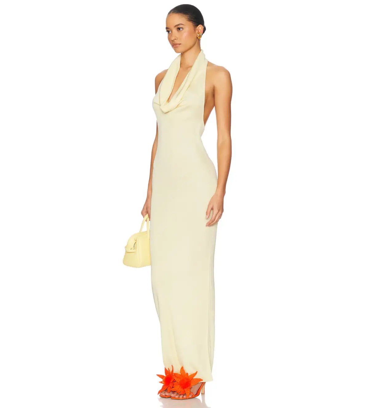 Helsa Aaliyah Maxi Knit Dress in Butter Yellow Size XS / AU 6 - 8 photo 4