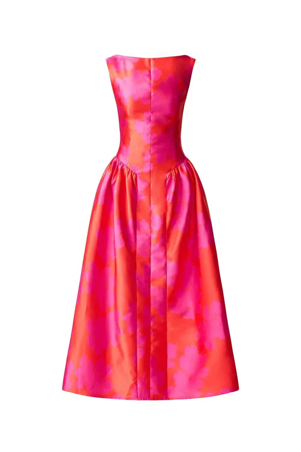 Elliat - Eloise A-Line Midi Dress in Pink & Red - Size 12 photo 3