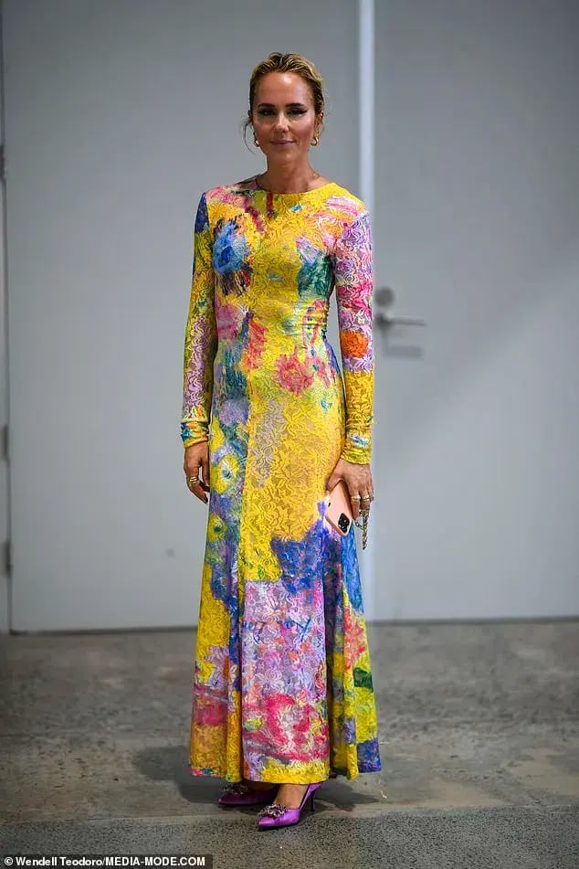 Romance was born Yellow Reef Long Sleeve Lace Frock Multi Size 12 photo 3