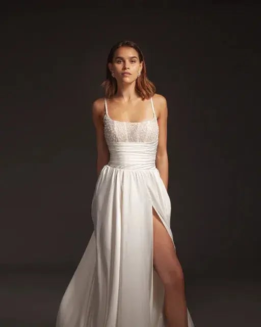 Galia Lahav Tammy Dress White Size 14 photo 5
