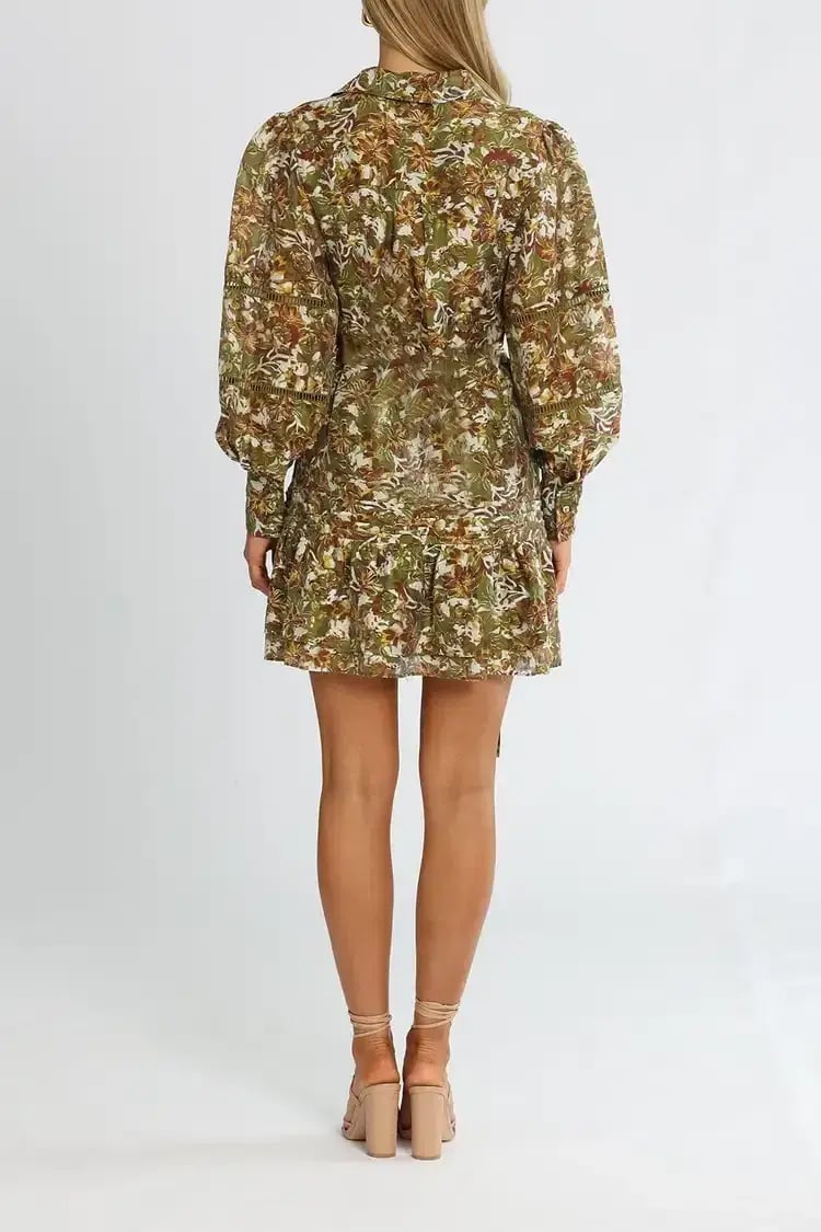 Ministry of Style Floral In Disguise Mini Dress Multi Print Size 8 photo 3