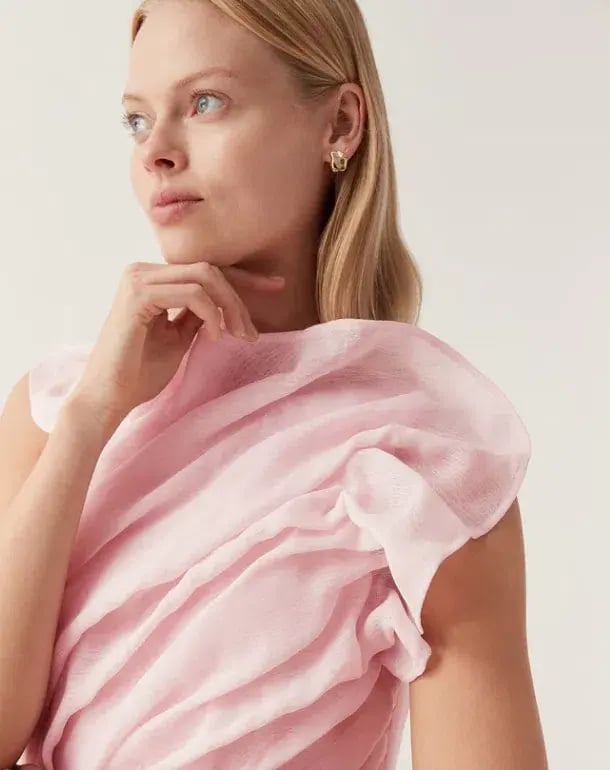 Aje Genesis Dress Soft Pink Size 8 photo 2