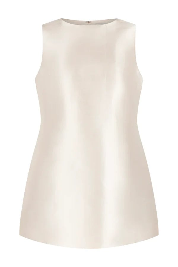 ODD MUSE THE ULTIMATE MUSE SATIN SHIFT DRESS - IVORY photo 7