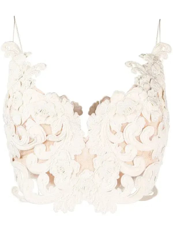 Zimmermann Sensory Velvet Lace Bodice Macadamia Size 0P / AU 6P photo 4