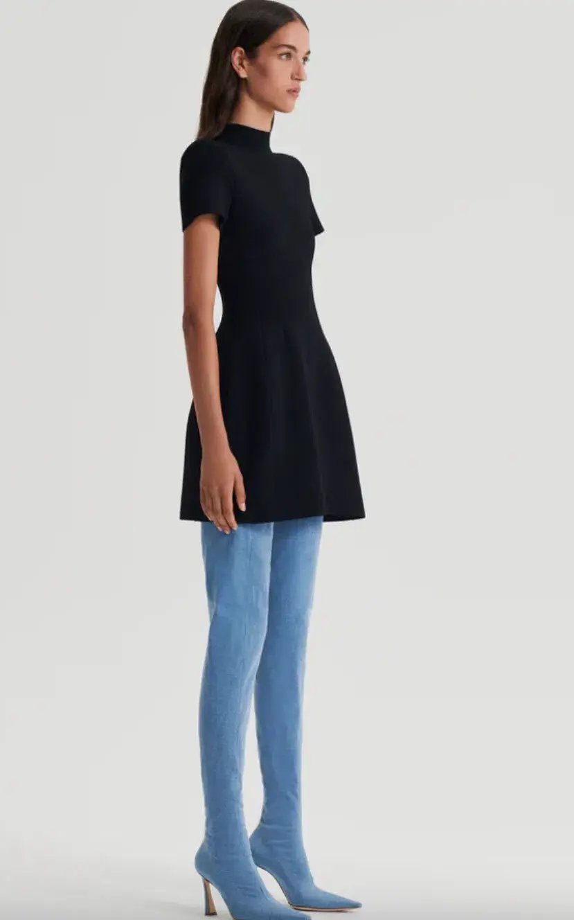 Scanlan Theodore Crepe Knit Peplum Dress AU 8 photo 2