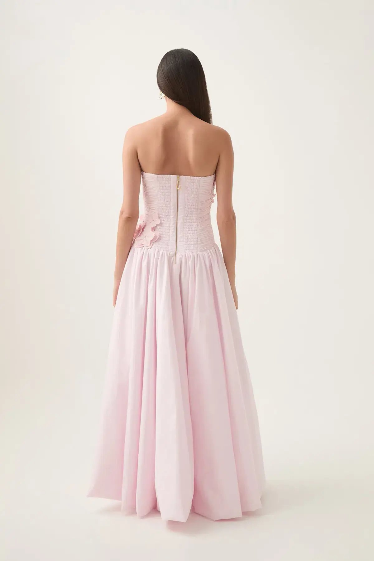 Aje Splendour Flower Midi Gown Dress Pastel Pink Size 14 photo 5