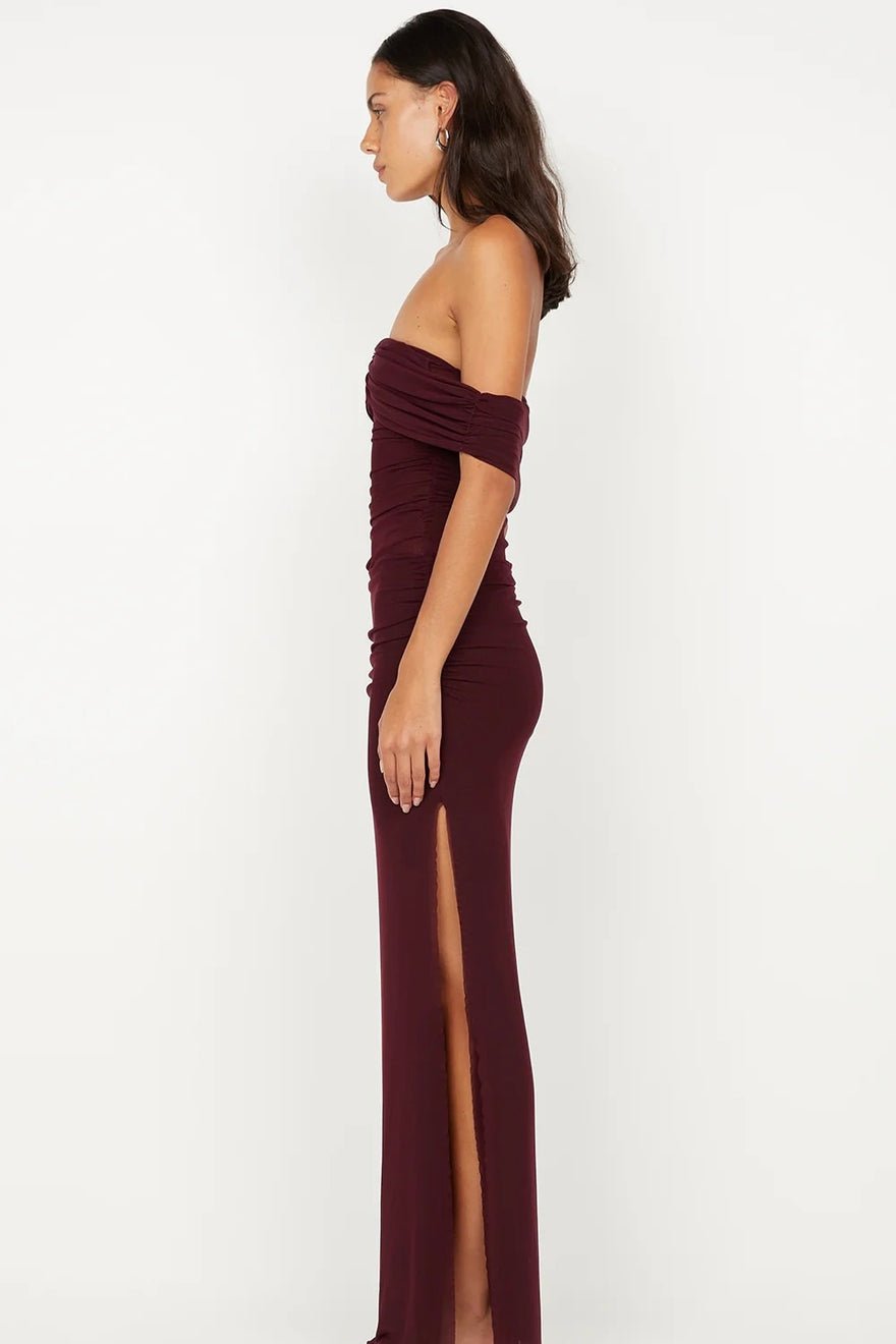 Bec & Bridge Poppy Gathered Maxi Dress - Plum photo 4