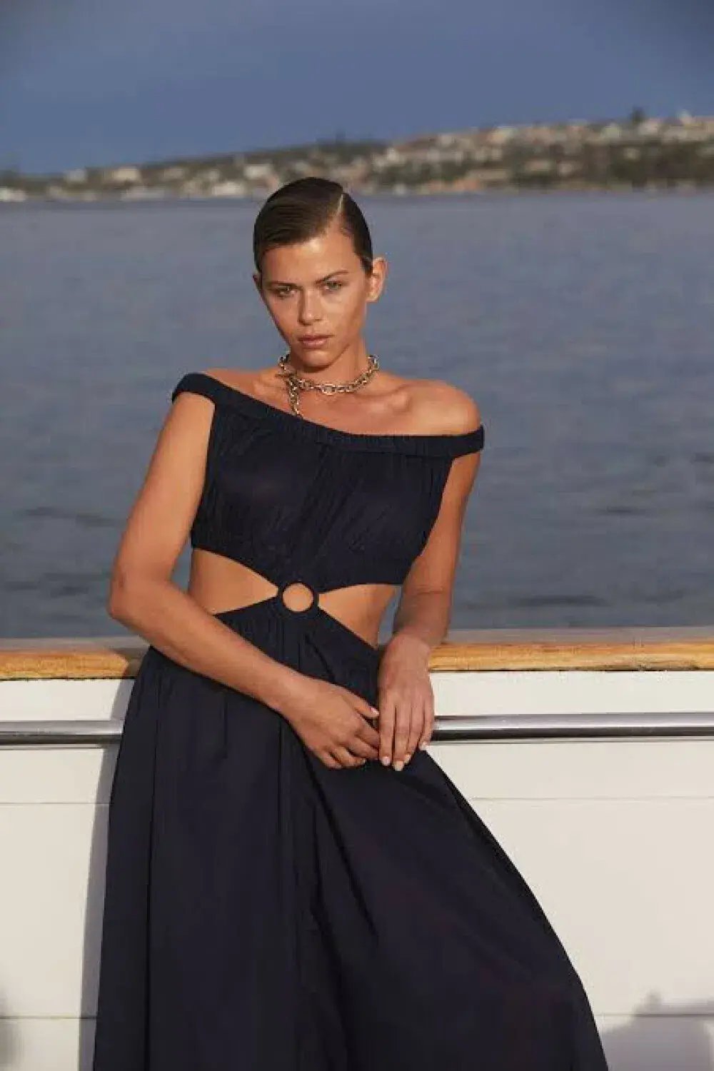Scanlan Theodore Cotton Voile Ring Dress Black Size M photo 3