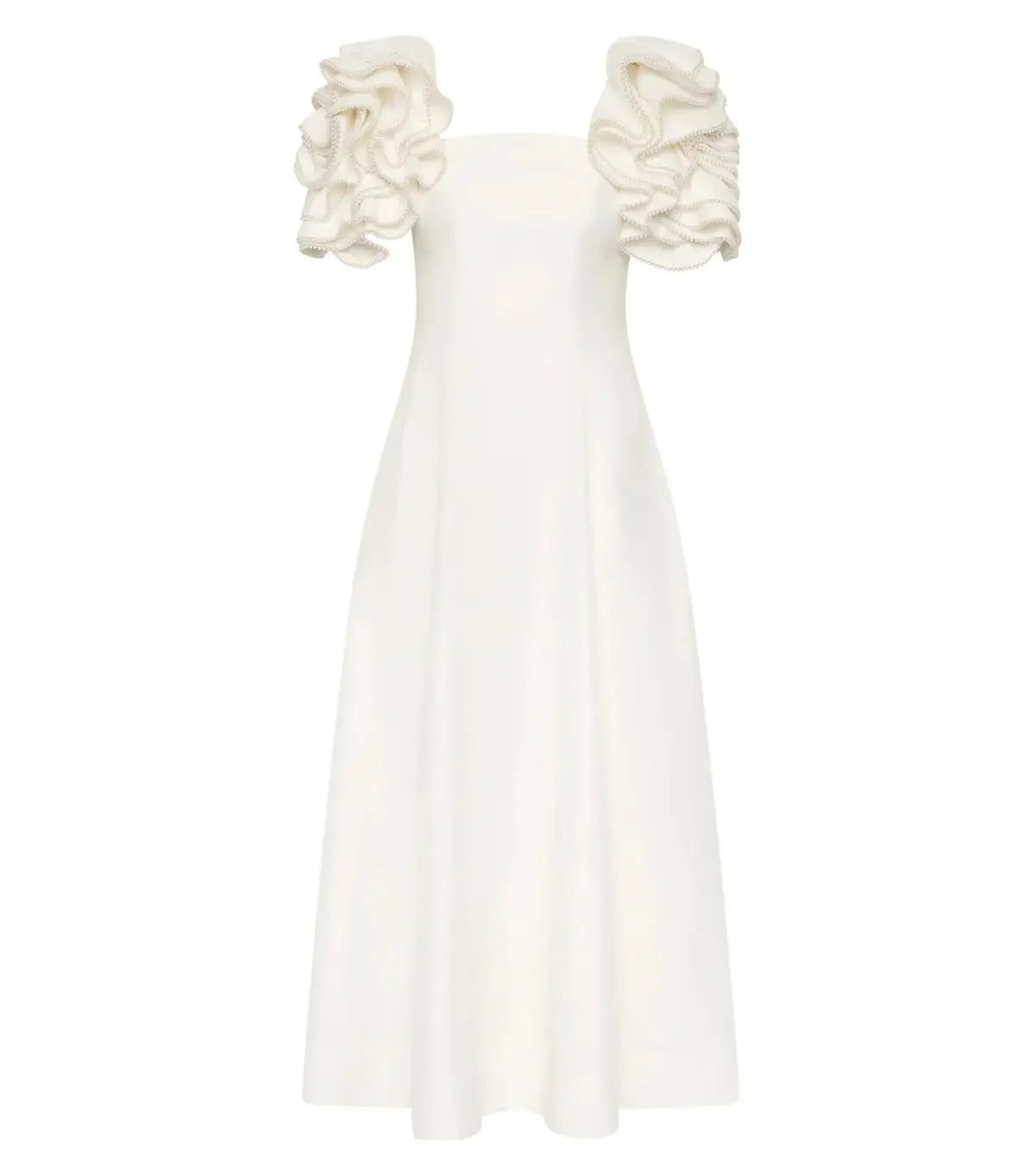 Aje Twyla Midi Dress Ivory Size AU 8 photo 6