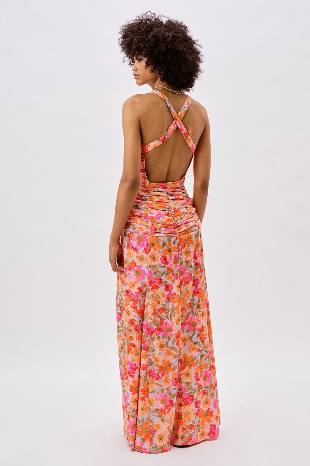 FOR LOVE & LEMONS WILLA MAXI DRESS - PINK FLORAL photo 4
