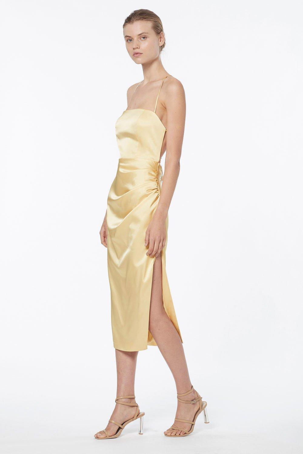 Manning Cartell Miami Heat Backless Midi Dress Champagne Size 10 photo 2