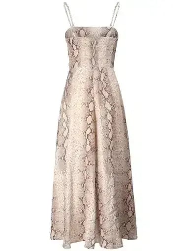 ZIMMERMANN BELLITUDE PYTHON CUT OUT MIDI DRESS ANIMAL PRINT SIZE 1 / AU 10 US 6 photo 5