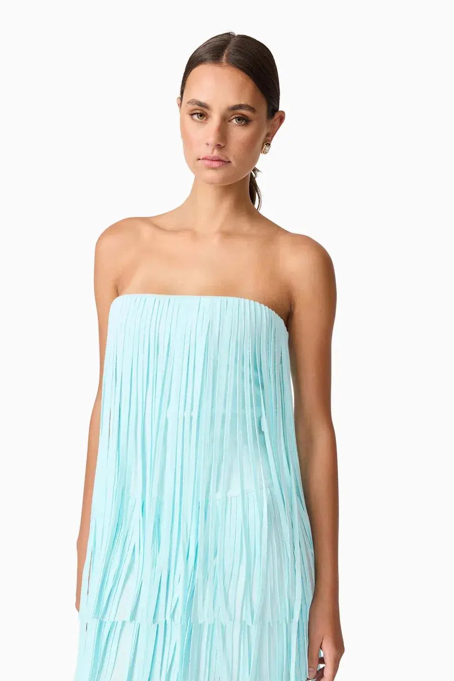Elliatt Alya Tiered Maxi Dress in Blue Size 6 photo 3