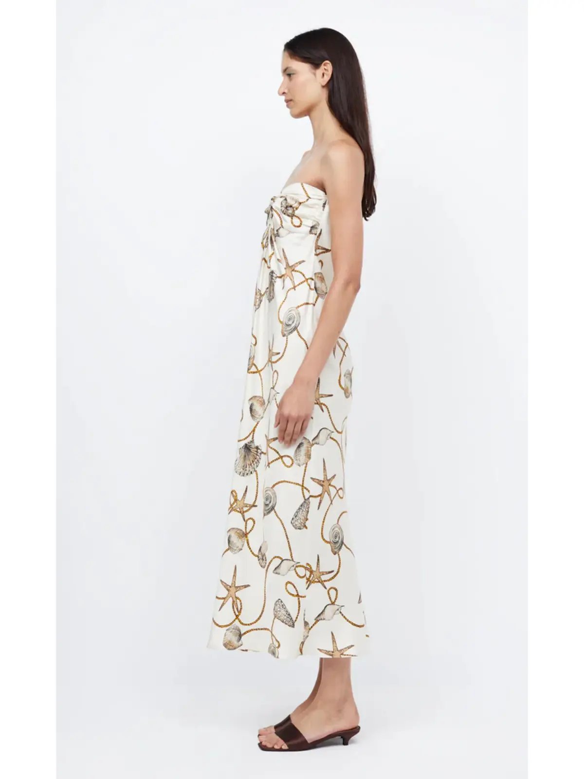 Bec & Bridge Bayside Strapless Maxi Dress In Parisian Shell Size AU 10 photo 2