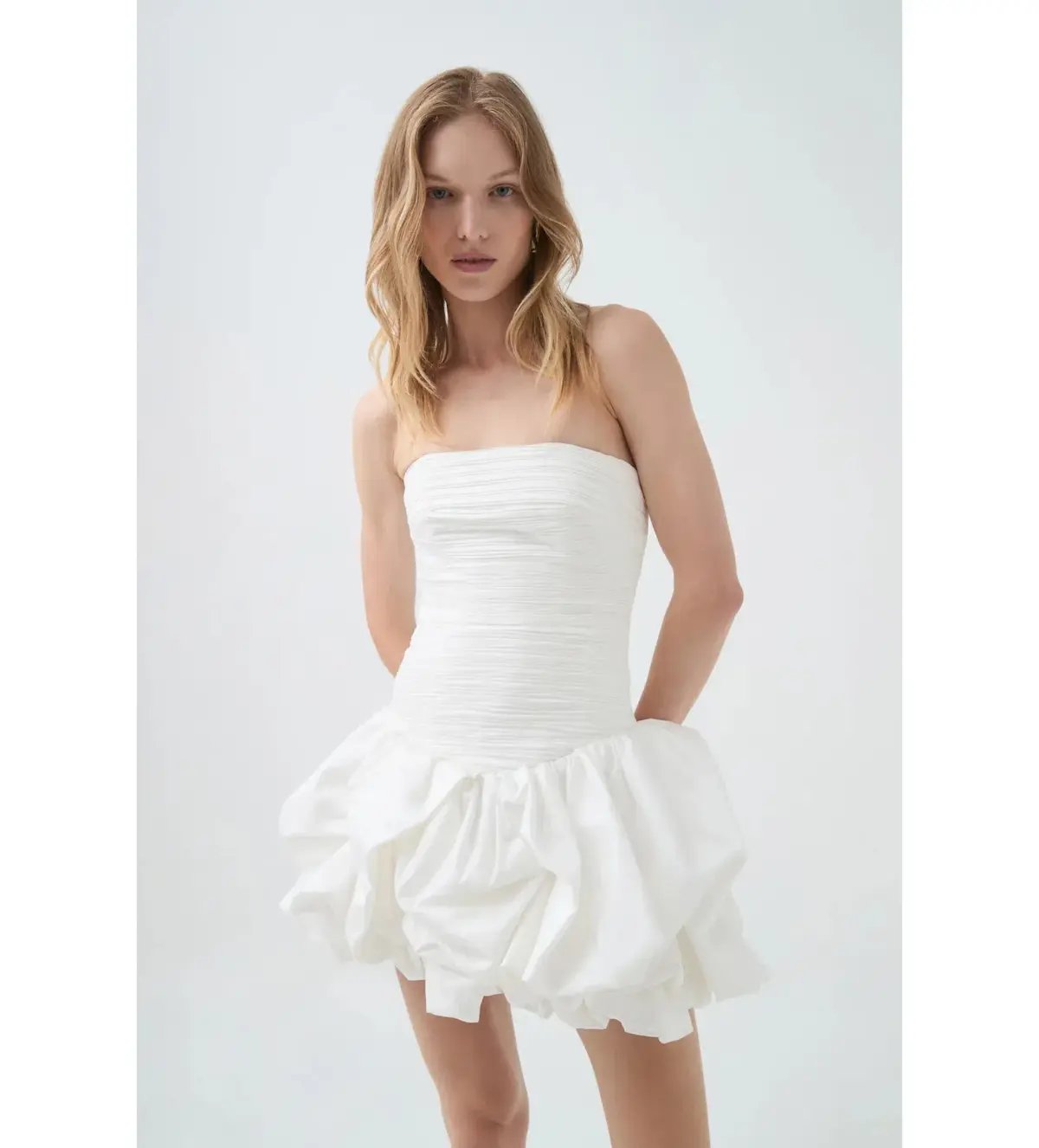 Aje Violette Bubble Mini White Size 8 photo 2